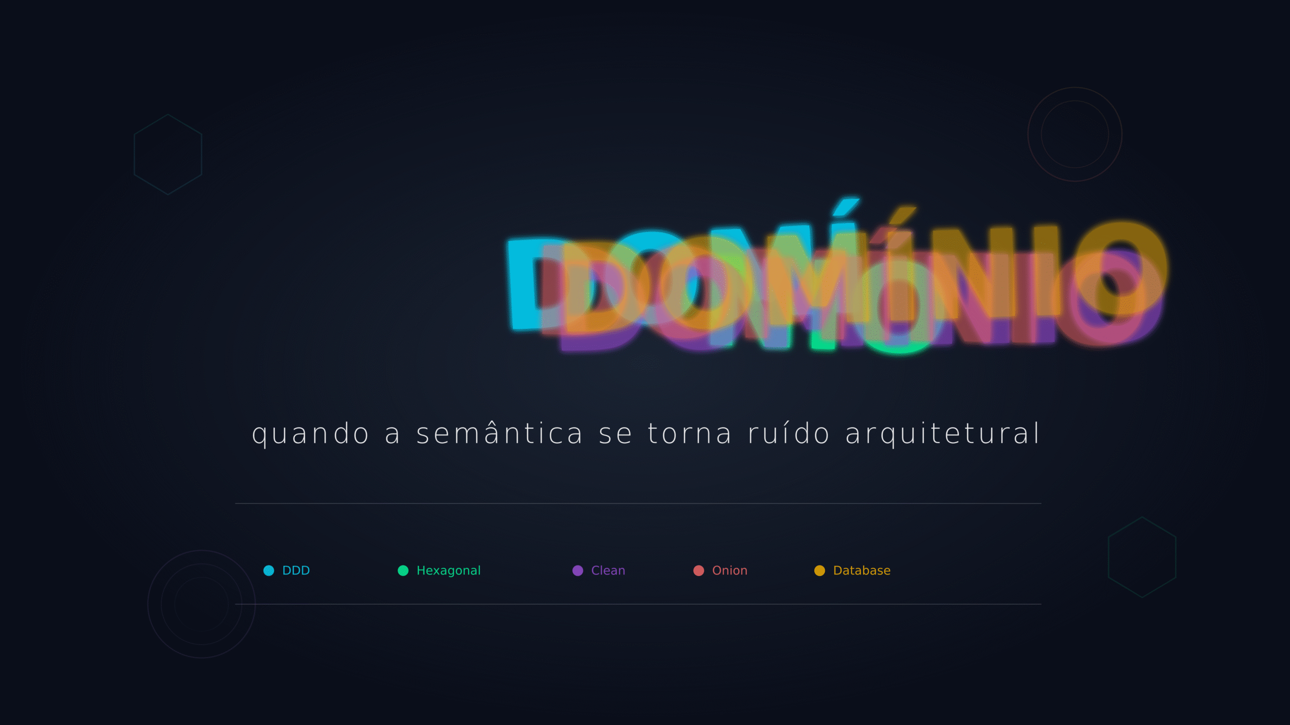 um termo polissêmico gera ruídos e impactam diretamente e a arquitetura